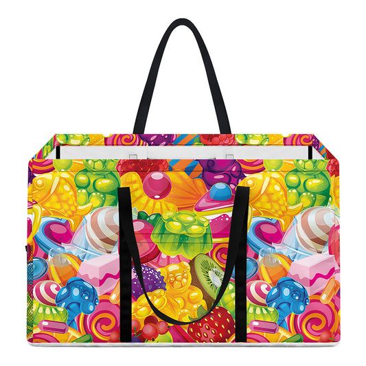 Candy And Jelly Pattern Print Utility Tote Bag