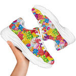 Candy And Jelly Pattern Print White Chunky Shoes