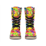 Candy And Jelly Pattern Print Winter Boots