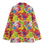 Candy And Jelly Pattern Print Women's Cotton Blazer