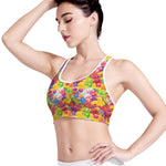 Candy And Jelly Pattern Print Women's Sports Bra