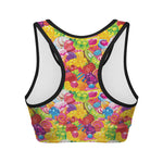 Candy And Jelly Pattern Print Women's Sports Bra