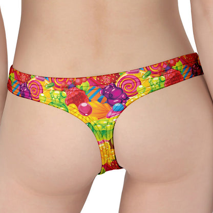 Candy And Jelly Pattern Print Women's Thong