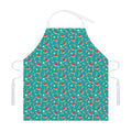 Candy And Santa Claus Hat Pattern Print Adjustable Apron