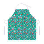 Candy And Santa Claus Hat Pattern Print Adjustable Apron
