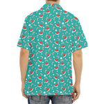 Candy And Santa Claus Hat Pattern Print Aloha Shirt