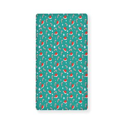 Candy And Santa Claus Hat Pattern Print Baby Crib Sheet