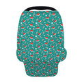 Candy And Santa Claus Hat Pattern Print Baby Seat Cover