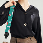 Candy And Santa Claus Hat Pattern Print Bag Strap