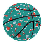 Candy And Santa Claus Hat Pattern Print Basketball