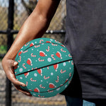 Candy And Santa Claus Hat Pattern Print Basketball