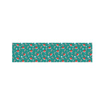 Candy And Santa Claus Hat Pattern Print Bed Runner