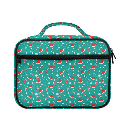Candy And Santa Claus Hat Pattern Print Briefcase Bible Bag