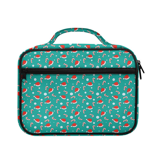 Candy And Santa Claus Hat Pattern Print Briefcase Bible Bag