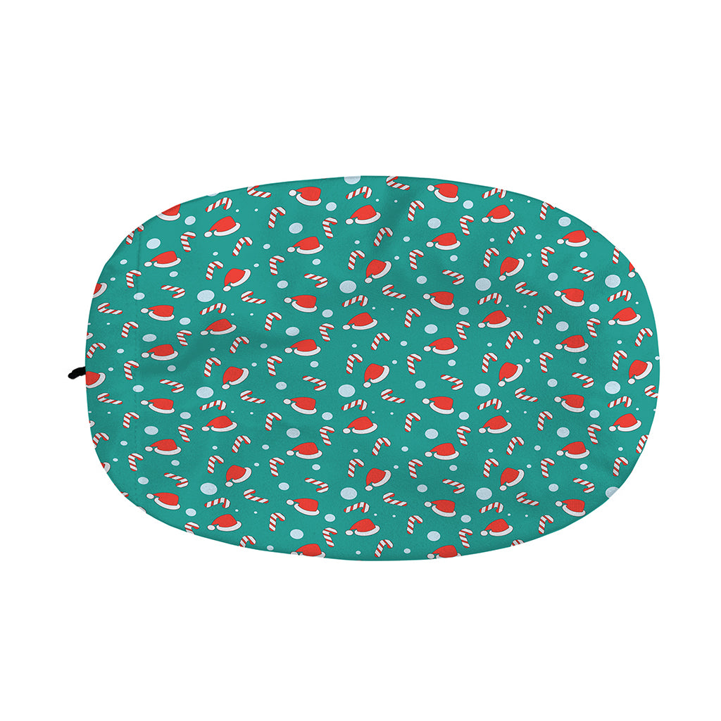 Candy And Santa Claus Hat Pattern Print Car Side Mirror Covers