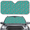 Candy And Santa Claus Hat Pattern Print Car Windshield Sun Shade