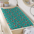 Candy And Santa Claus Hat Pattern Print Changing Pad Cover