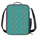 Candy And Santa Claus Hat Pattern Print Crossbody Lunch Bag