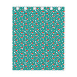 Candy And Santa Claus Hat Pattern Print Curtain