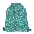 Candy And Santa Claus Hat Pattern Print Drawstring Bag