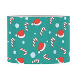 Candy And Santa Claus Hat Pattern Print Drum Lamp Shade