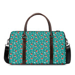 Candy And Santa Claus Hat Pattern Print Duffle Bag