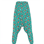 Candy And Santa Claus Hat Pattern Print Hammer Pants