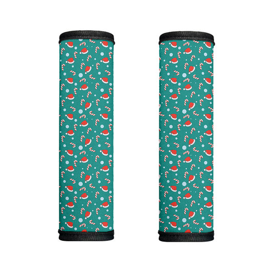 Candy And Santa Claus Hat Pattern Print Handle Covers