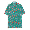 Candy And Santa Claus Hat Pattern Print Hawaiian Shirt