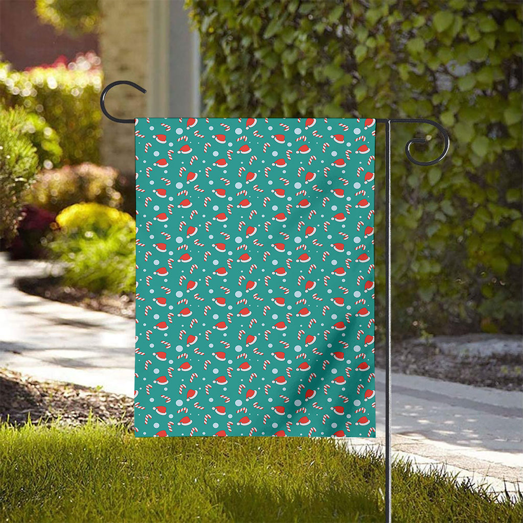 Candy And Santa Claus Hat Pattern Print House Flag