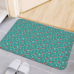 Candy And Santa Claus Hat Pattern Print Indoor Door Mat