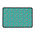 Candy And Santa Claus Hat Pattern Print Kitchen Mat