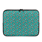 Candy And Santa Claus Hat Pattern Print Laptop Sleeve