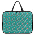 Candy And Santa Claus Hat Pattern Print Laptop Sleeve With Handle