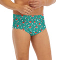 Candy And Santa Claus Hat Pattern Print Men's Briefs