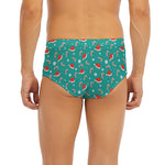 Candy And Santa Claus Hat Pattern Print Men's Briefs