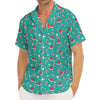 Candy And Santa Claus Hat Pattern Print Men's Deep V-Neck Shirt