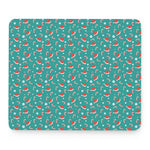 Candy And Santa Claus Hat Pattern Print Mouse Pad