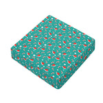 Candy And Santa Claus Hat Pattern Print Outdoor Seat Cushion Cover