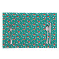 Candy And Santa Claus Hat Pattern Print Placemat