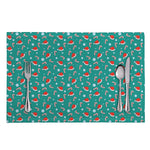 Candy And Santa Claus Hat Pattern Print Placemat