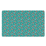 Candy And Santa Claus Hat Pattern Print Polyester Doormat