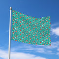 Candy And Santa Claus Hat Pattern Print Polyester Flag