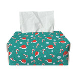 Candy And Santa Claus Hat Pattern Print Rectangle Tissue Box Cover