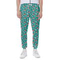Candy And Santa Claus Hat Pattern Print Joggers