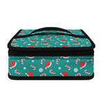 Candy And Santa Claus Hat Pattern Print Small Lunch Bag