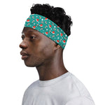Candy And Santa Claus Hat Pattern Print Sports Headband