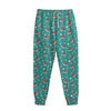 Candy And Santa Claus Hat Pattern Print Sweatpants