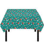 Candy And Santa Claus Hat Pattern Print Tablecloth