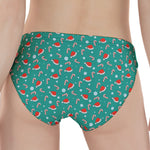 Candy And Santa Claus Hat Pattern Print Women's Panties